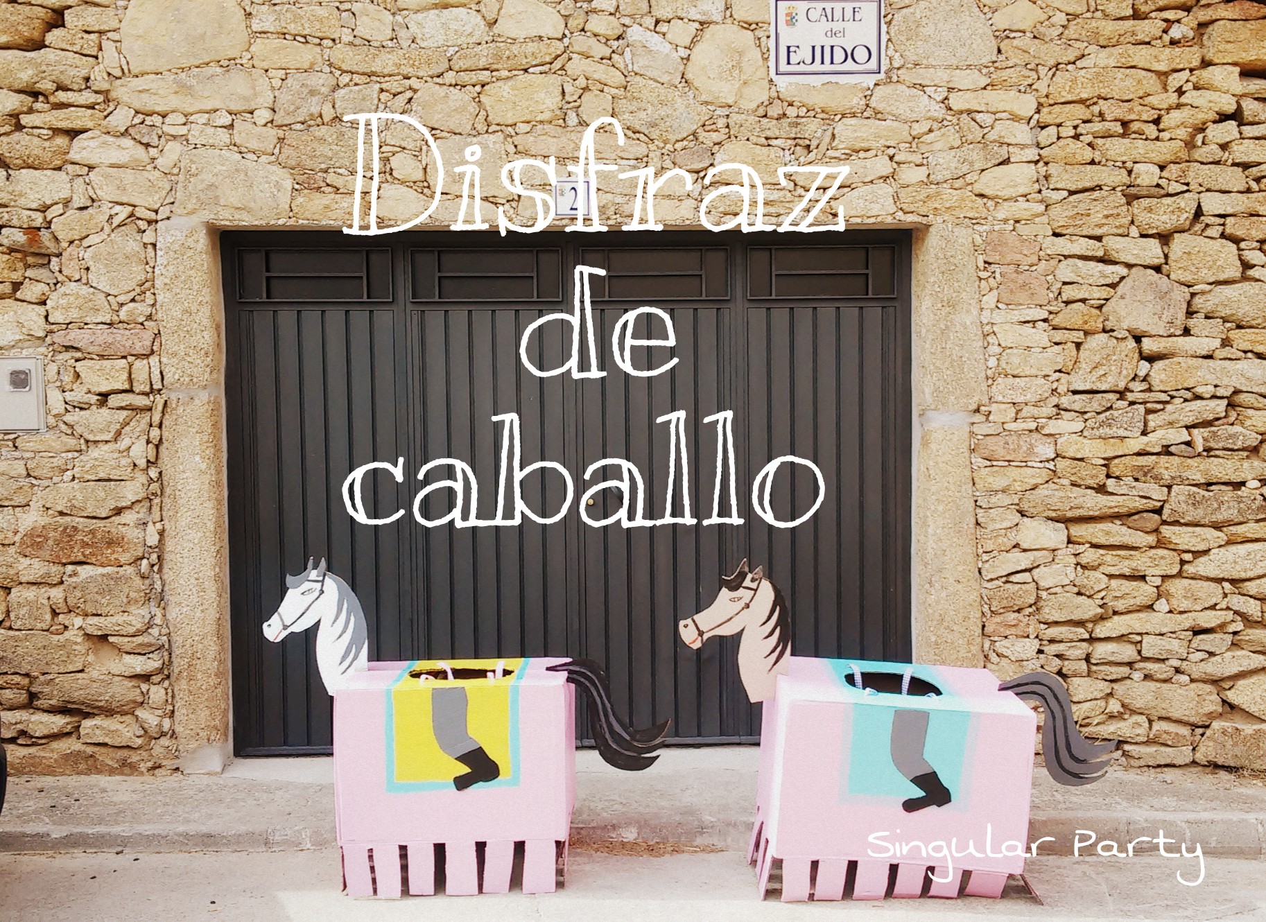 Caballo de carton disfraz